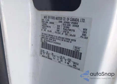 2000 Ford F-150 Lariat/Xl/Xlt from USA, damaged, VIN 2FTRX08L4YCA22055